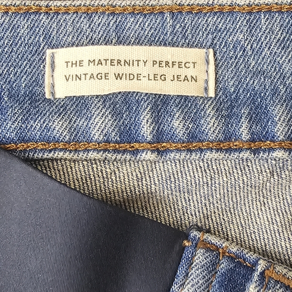 New! Madewell The Maternity Side Panel Perfect Vintage Wide Leg Jean Enmore Wash - Picture 10 of 11